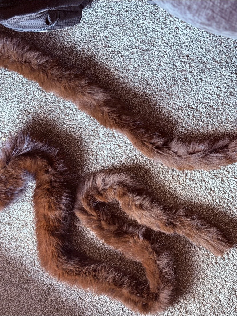 Vintage Genuine Brown Animal Fur Boa Scarf Stole – Extra Long 108” / 9 Ft